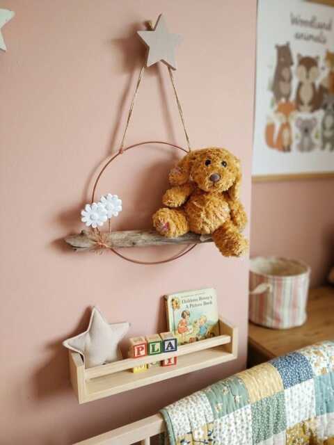 Baby Wall Decoration With Teddy Bear, Newborn Gift, 1st Birthday Gift - image 1