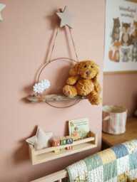 Baby Wall Decoration With Teddy Bear, Newborn Gift, 1st Birthday Gift - thumbnail 1