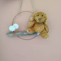 Baby Wall Decoration With Teddy Bear, Newborn Gift, 1st Birthday Gift - thumbnail 2
