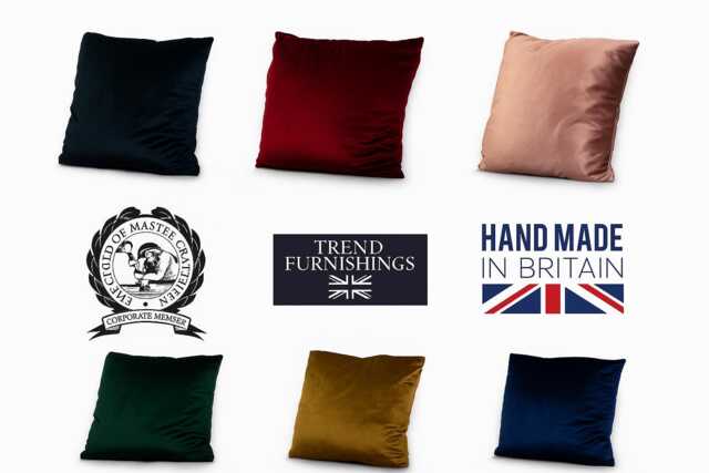 Velvet Cushions & Covers Soft Plush 8 Colours Handmade in The UK - image 1