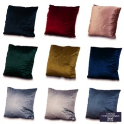 Velvet Cushions & Covers Soft Plush 8 Colours Handmade in The UK - thumbnail 2