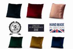 Velvet Cushions & Covers Soft Plush 8 Colours Handmade in The UK - thumbnail 1