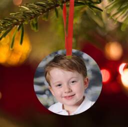 Beautiful Aluminium Christmas Tree Decoration Pendant Personalised With Photo - thumbnail 1