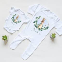 Personalised Baby Children's Cushion, New Gift, Green Eucalyptus Name Nursery Decor Boy/Girl/Neutral, Pillow - thumbnail 3