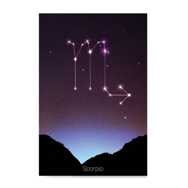 Zodiac Signs, Horoscope Constellations Posters - Poster Printing Wall Art Print For Home Office Decor Scorpio - image 1
