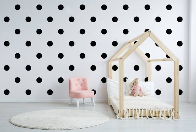 Polka Dot Wall Sticker Decal Matt Kids Bedroom Childrens Living Room Vinyl Various Sizes - image 1