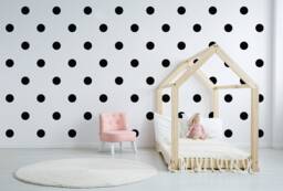 Polka Dot Wall Sticker Decal Matt Kids Bedroom Childrens Living Room Vinyl Various Sizes - thumbnail 1