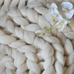 Christmas Chunky Knit Blanket, Chunky Blanket, Knits, Knitting, Arm Knitted Wool Throw Throw - thumbnail 2