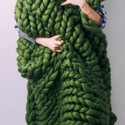 Christmas Chunky Knit Blanket, Chunky Blanket, Knits, Knitting, Arm Knitted Wool Throw Throw - thumbnail 3