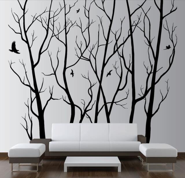 "Large Forest Tree Vinyl Wall Decal 80"" X 72" - image 1