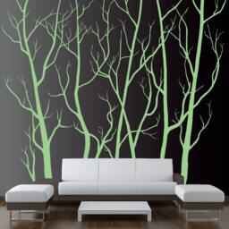 "Large Forest Tree Vinyl Wall Decal 80"" X 72" - thumbnail 2