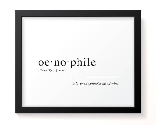 Wine Lover - Dictionary Definition Print, Oenophile, Gift Idea For Enthusiast, Art Print - image 1