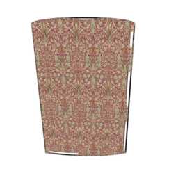 William Morris Waste Paper Bin, Fabric Desk Handmade Basket, Decorative Home Office Bin - Snakeshead Wine - thumbnail 2