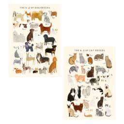 Dog Breeds Alphabet Print - A-Z Identification Poster Dogs Breed Pet Woof Puppy Gift Educational Wall Art Home Decor - thumbnail 3