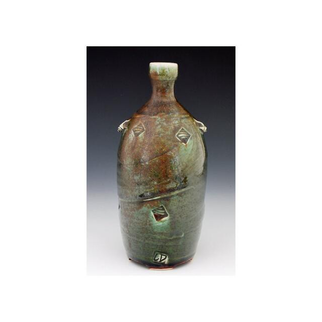 Pottery Vase, Green, Handmade, Stoneware, Birthday Gift, Ready To Ship, Free Shipping