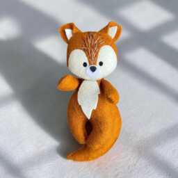 Woodland Animals Stroller Mobile Felt Pram Toy Set - thumbnail 3