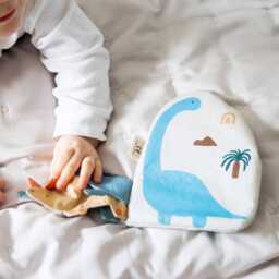 Personalised Dinosaur Crinkle Book - Baby Shower Gift, Newborn Sensory Montessori Toy - thumbnail 4