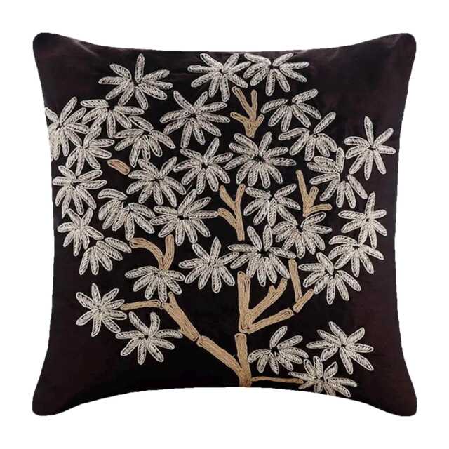 "Designer Brown Pillow Cover 16""x16" - image 1