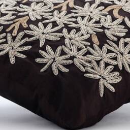 "Designer Brown Pillow Cover 16""x16" - thumbnail 2
