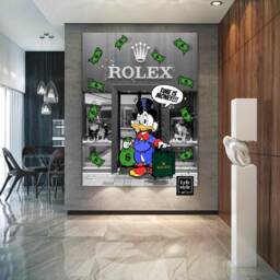 "Scrooge Mcduck X Rolex Watch Art - ""Time Is Money" - thumbnail 2