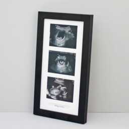 Baby Scan Photo Frame - Multi Aperture For Three Sized Photos & Text Box. Handmade. Shower Gift - Pregnancy Announcement - thumbnail 3