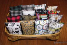 Port Pillow Chemo Gift, Seatbelt Cushion - Horses, Wolves, Periodic Table - thumbnail 1