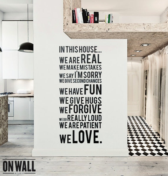 Quote Wall Decal - Family Home Quote- Vinyl Wall Sticker- Q001 - image 1