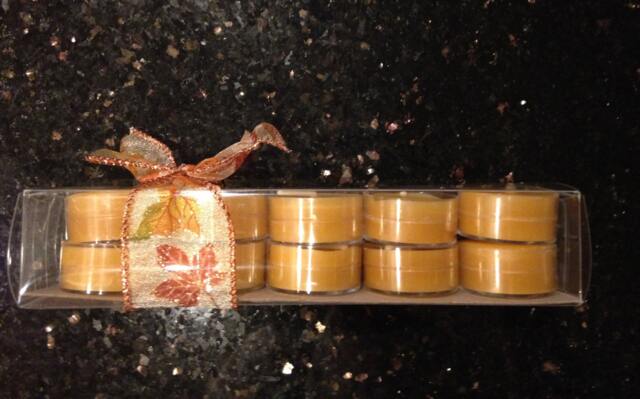Natural Beeswax Tea-Light Candles - 10-Pack - image 1