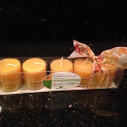 Natural Beeswax Tea-Light Candles - 10-Pack - thumbnail 3