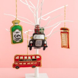 Embroidered Gin Tree Decoration - Unique Christmas Bauble Gift Ideas Festive Themed Gifts Decorations - thumbnail 2