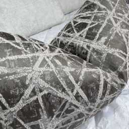 "Smoke Grey Cushion Cover, Lumbar Size Bed Cushion Grey Home Decor, Luxury Throw Pillow Cover 12"" X 20" - thumbnail 2