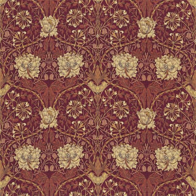 Morris & Co Honeysuckle & Tulip Door Curtain Brick