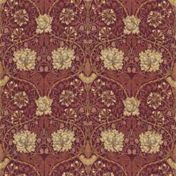 Morris & Co Honeysuckle & Tulip Door Curtain Brick