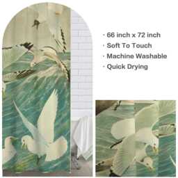 Birds Of New York Gulls & Kittiwakes Shower Curtain - thumbnail 2