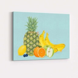 Tropical Mixed Fruit Watercolour Still Life Canvas Wall Art Print Decor Picture Ready To Hang - thumbnail 4