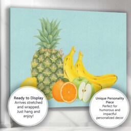 Tropical Mixed Fruit Watercolour Still Life Canvas Wall Art Print Decor Picture Ready To Hang - thumbnail 3