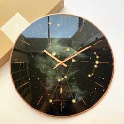 Orion Constellation Clock Black Nebula Sky With Glow in The Dark Effect, Celestial Art - thumbnail 1