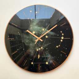 Orion Constellation Clock Black Nebula Sky With Glow in The Dark Effect, Celestial Art - thumbnail 3