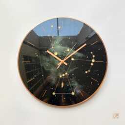 Orion Constellation Clock Black Nebula Sky With Glow in The Dark Effect, Celestial Art