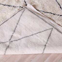 Authentic Moroccan Rug, Beni Ourain Rug 6x9 Ft, Wool - thumbnail 4