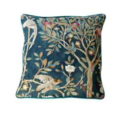Draught Excluder, William Morris Melsetter, Teal Green Linen Door Stopper, Draft Window Draught Dodger - thumbnail 4