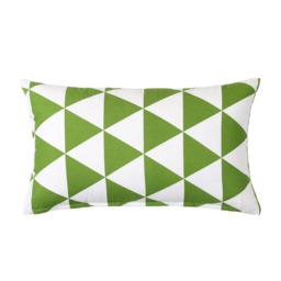 Green Chevron Pillow Cover, 100% Cotton Decorative Cushion - thumbnail 2