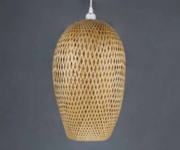 Bamboo Pendant Light Woven Lamp Shade, Natural Decor