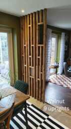 Wooden Wall Partition With Shelves - Room Divider The Benjamin - thumbnail 2