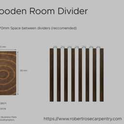 Wooden Wall Partition With Shelves - Room Divider The Benjamin - thumbnail 4