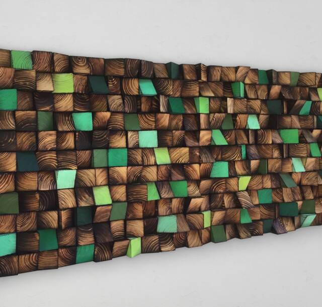 Reclaimed Wood Wall Art - Handmade Sound Diffuser - image 1