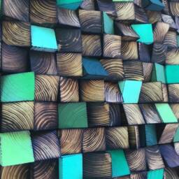Reclaimed Wood Wall Art - Handmade Sound Diffuser - thumbnail 4