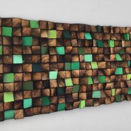 Reclaimed Wood Wall Art - Handmade Sound Diffuser - thumbnail 2