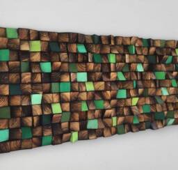 Reclaimed Wood Wall Art - Handmade Sound Diffuser - thumbnail 1