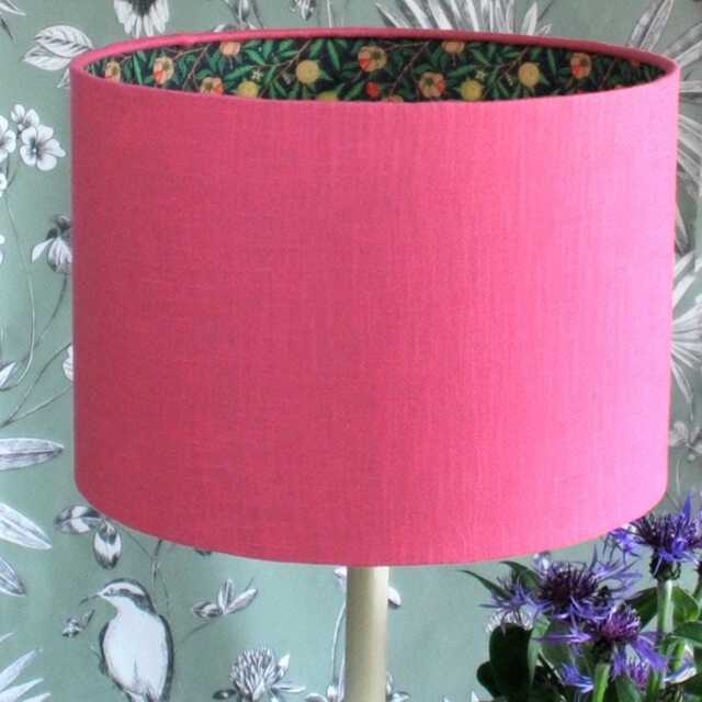 Handmade Desert Rose Linen Lampshade William Morris Interior - image 1